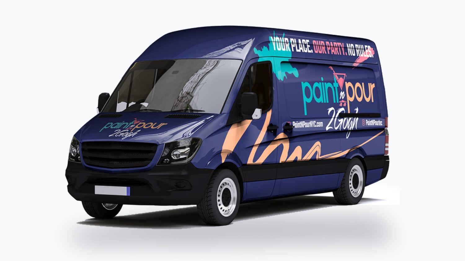 The Paint ’N Pour 2 Gogh van wrap: your place, our party, no rules
