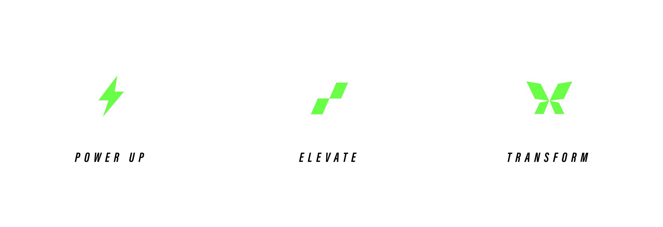 Power Climb iconography — Power Up, Elevate, Transform
